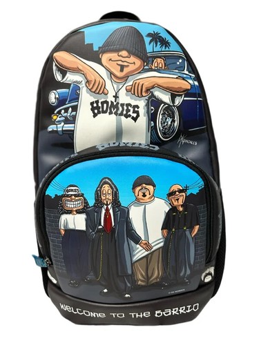 Homies Original Lil Homies Welcome To The Barrio Leather Backpack DGA 16" X 10"