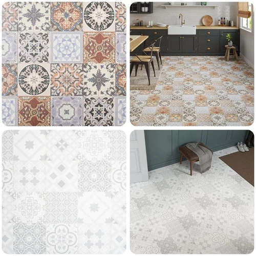 Underfoot Victorian Style Tile Effect Laminate Flooring Pack Vintage Click Fit