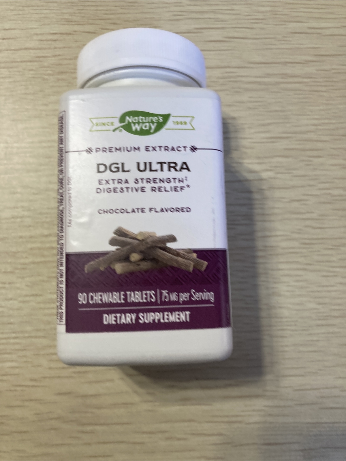 Nature's Way, DGL Ultra Supplement, 75 mg, 90 Vegan Capsules EXP 06/26