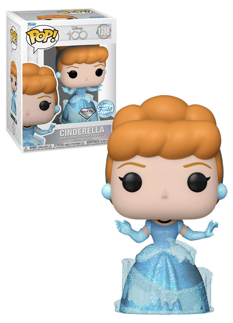 Funko POP! Disney 100th Anniversary #1318 Cinderella (Diamond Collection) -  New