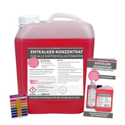 CTC-RED LINE 5L Entkalker Konzentrat (+10% = 5,5 L) Indikator, für alle Kaffeevollautomaten