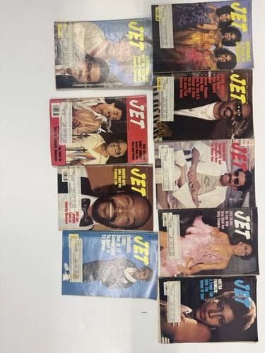 Jet Magazine Lot of 9 (1983) Aretha Franklin Stevie Wonder Black Americana