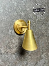 1950's Brass Wall Sconce: Mid-Century Modern Minimalist Stilnovo Reading Lamp
