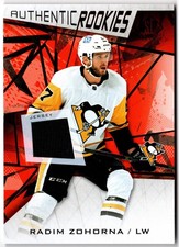 2021-22 SP Game Used Authentic Rookies Red Jersey RADIM ZOHORNA #168 Penguins RC