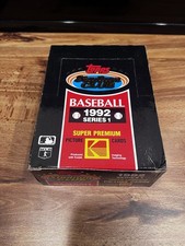 1992 Topps Stadium Club Baseball Series 1 Hobby Box 36 Packs, Super Premium