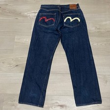 Size 36 NO1 Special Red and White Seagull Red Ear 2000 Evisu