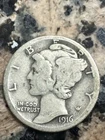1916-s Mercury Dime, Better Date, First Year of Issue, 99c Shipping
