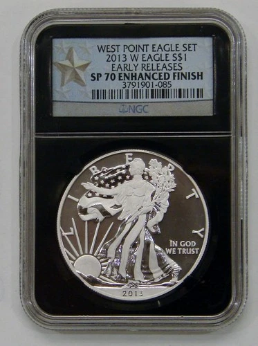 2013 W - Enhanced Finish Silver American Eagle - NGC SP 70 Early Releases