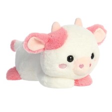 Aurora Playful Too Cute Katelyn Cow Stuffed Animal, Pink, 12"