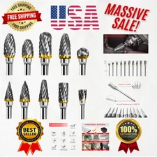 Tungsten Carbide 10PCS Rotary Burr Set for Detailed Carving & Engraving