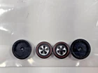 Hot Wheels Original Redline Tires Caps 2 Medium 2 Large from 1969 to 1972