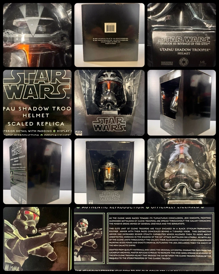 Master Replica Star Wars Utapau Shadow Trooper Helmet Scaled Replica NIB- SW49 - Image 2 of 4