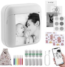 eSynic Portable Mini Phone Bluetooth Printer with 10x Thermal Paper Android iOS