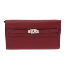 HERMES Kelly wallet to go Rouge grenat Long wallet 800000142256000