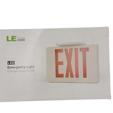 LE Lighting EVER LED Exit Sign Emergency Light 120-277V UL Listed Red 8600020-US