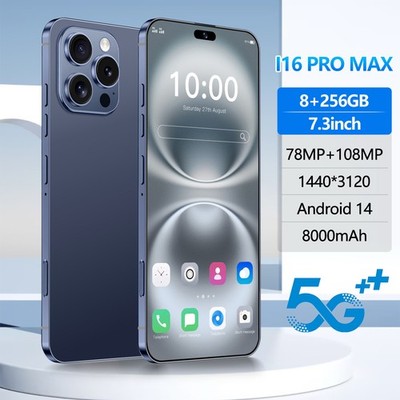 I16 Pro Max Android 14 7.3-inch 4G 8+256GB Global Unlocked Smartphone