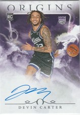 DEVIN CARTER 2024-25 Origins Rookie Autograph Kings RC On Card Auto. rookie card picture
