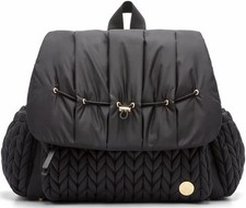 Happ Brand Levy Backpack Diaper Bag Large Nylon Black Solid Zipper Adjustable