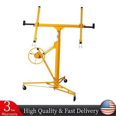 Drywall Panel hoist Drywall Lift Rolling Panel Hoist Jack Lifter 16ft yellow