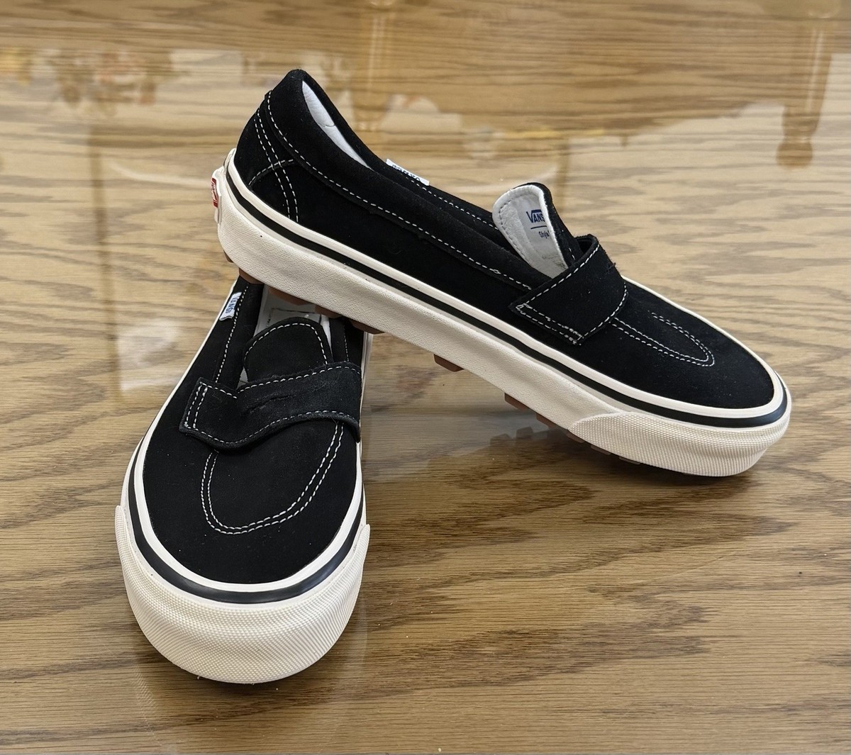 Vans Men\'s Black Slip-On Loafers VANS Style 53 Velvet Loafer VN000CQPBM8 - Karmaloop main image 2