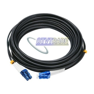 10M Black Armored Fiber Cable LC-LC UPC SM 9/125 Duplex Fiber Optic Patch Cord *