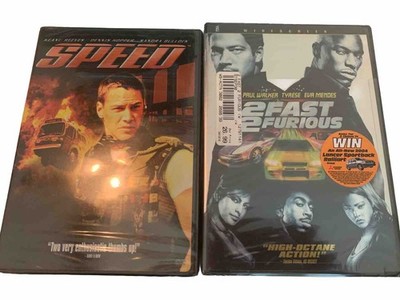 Speed DVD Keanu Reeves + 2 Fast 2 Furious High-Octane Action Movie DVD Duo NEW