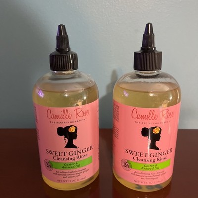 Camille Rose Naturals Sweet Ginger Cleansing Rinse Curl Moisturizer 12 oz -2 Lot