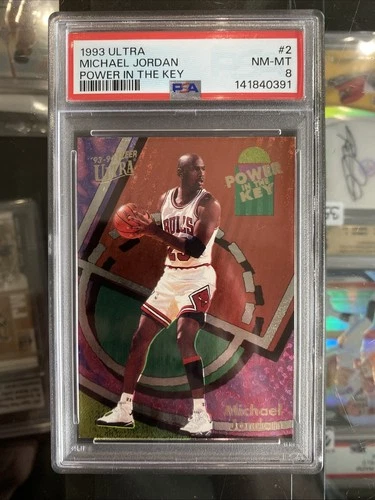 1993 Fleer Ultra #2 Michael Jordan Power In The Key PSA 8 Bulls NBA Goat