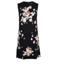 Dolce & Gabbana Floral Dress Womens 8 Navy Viscose