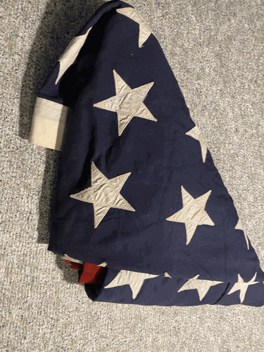 Historical 48 Star Quarter Master Depot USA Flag "Last Flag Flown in India" 40's - Picture 16 of 16