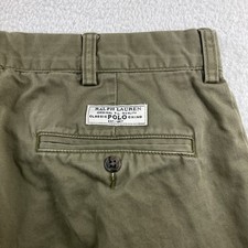 Vintage Polo by Ralph Lauren Prospect Pants Mens 36x30 Olive Green Chino Cotton