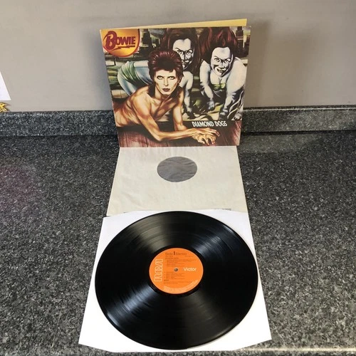 LP VINYL DAVID BOWIE ALBUM DIAMOND DOGS APL1-0576 UK 1ST PRESS 1974 EX/EX