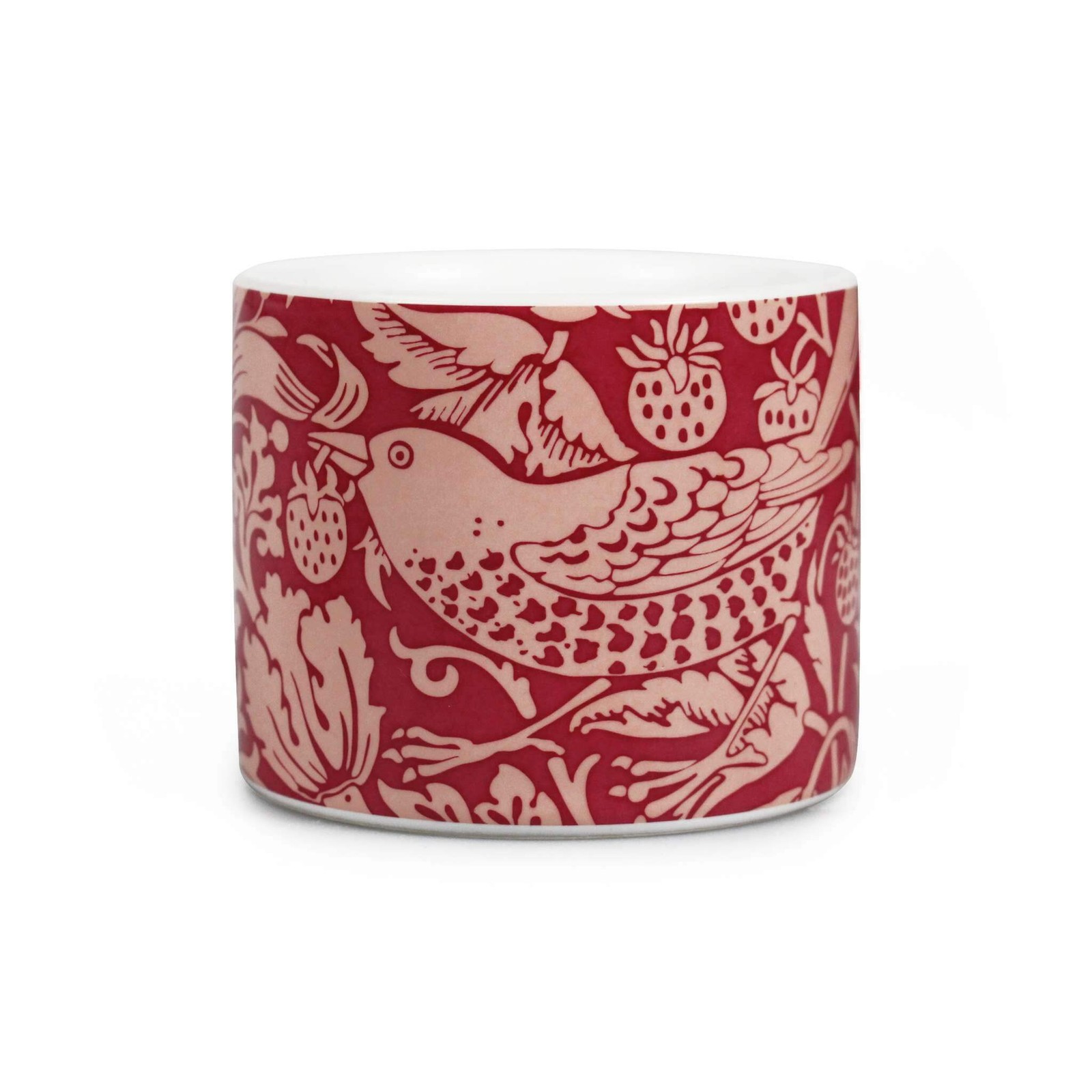 NEW Ceramic Pot (6cm) - ACS William Morris (Raspberry)