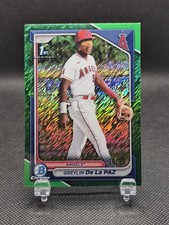 2024 Bowman Chrome Prospects Green Shimmer Refractor /99 Greylin De La Paz