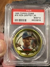 1990 Topps Coins #16 Ken Griffey Jr. Graded PSA 9 Mint Pop 24 Tough Rare Find
