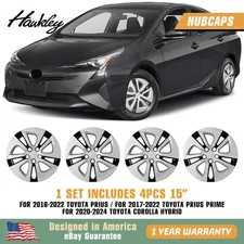 4PCS for Toyota Prius 2016-2022 Silver Black 15" Wheel Covers Hub Caps Rim Skins