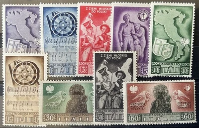 ITALIEN BESETZUNG II WK POLNISCHE FELDPOST 1946 SASS18-26 ** POSTFRISCH (06843 - Bild 1 von 2