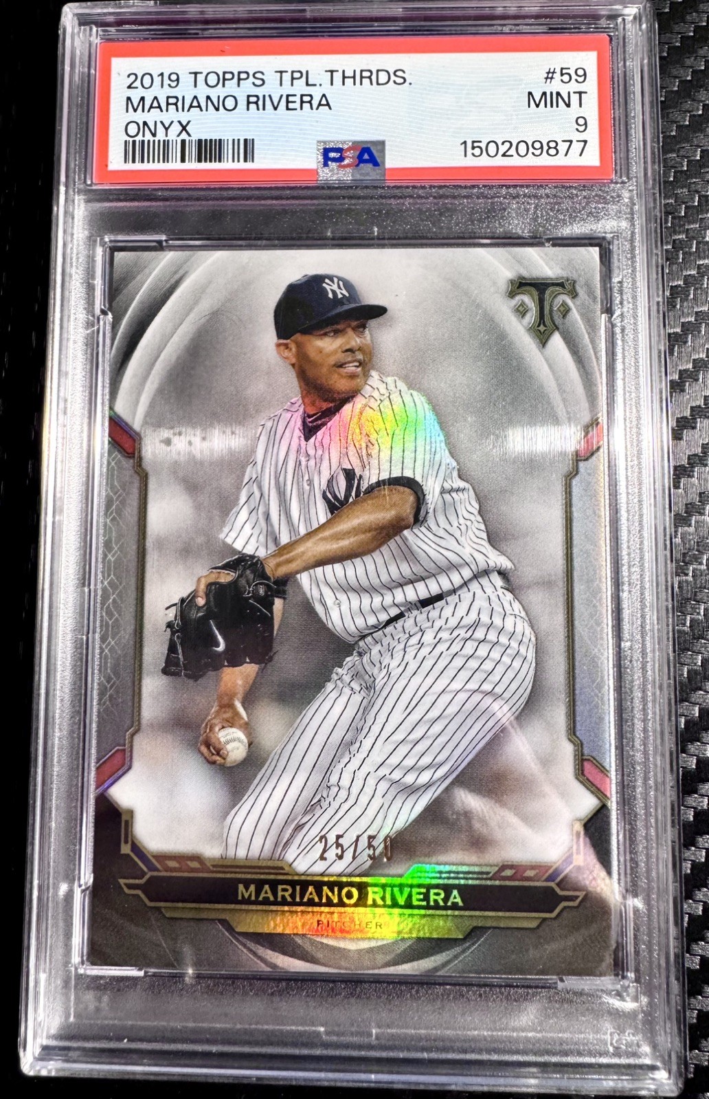 Topps 2019 Triple Threads Mariano Rivera #59 Onyx /50 New York Yankees POP 1! π₯ view 1