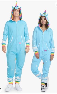 Tipsy Elves Unicorn Jumpsuit XL MENS/WOMANS Costume Cosplay Unisex RAINBOW  plus