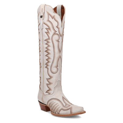 Dan Post Ladies Josie Tall White Leather Boots DP5107