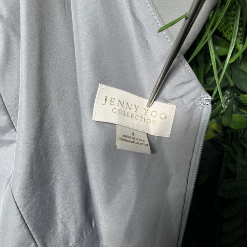 JENNY YOO Kleid Damen 4 Schulterfrei Grau Priya Formell Hochzeit Brautjungfer 2155 - Bild 4 von 12