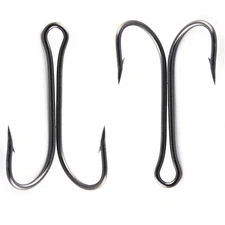 30 Classic Double Fishing Hook Carbon Steel Durable Toad Frog Hook 9908 2/0-4/0