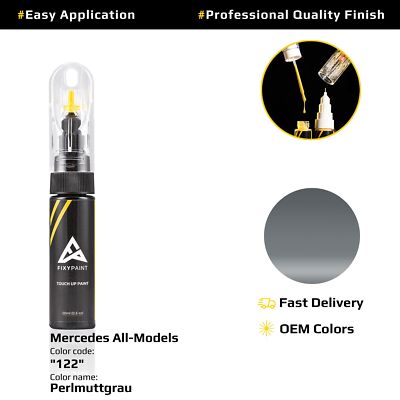 Touch up Paint for Mercedes Code: 122 Perlmuttgrau Exact Color Match