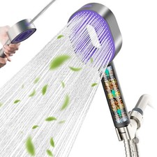 High Pressure Shower Head 3 Spray Modes Filtered Shower Head with Shower Hose US