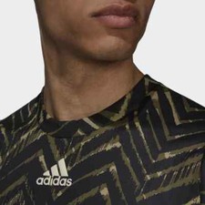 Image of adidas Tennis Primeblue Freelift Men's Printed Tee Allover Graphic Print