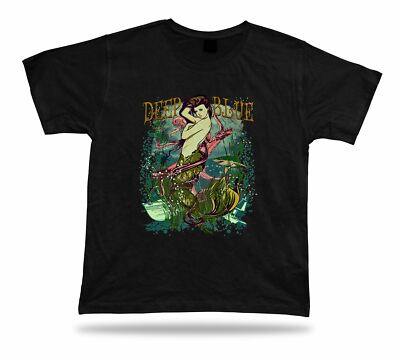 Deep Blue Mermaid cool unique vector tshirt design special birthday tee apparel