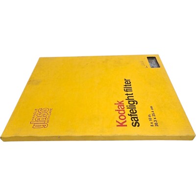 Ancien Filtre Kodak Safelight N°1 8x10 Pouces – Verre Rouge Foncé Pour Chambre Noire (NOS USA)