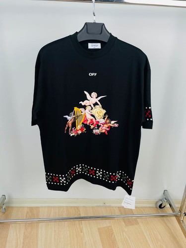 T-shirt Off White oversize cotone logo ricamato taglia XXL