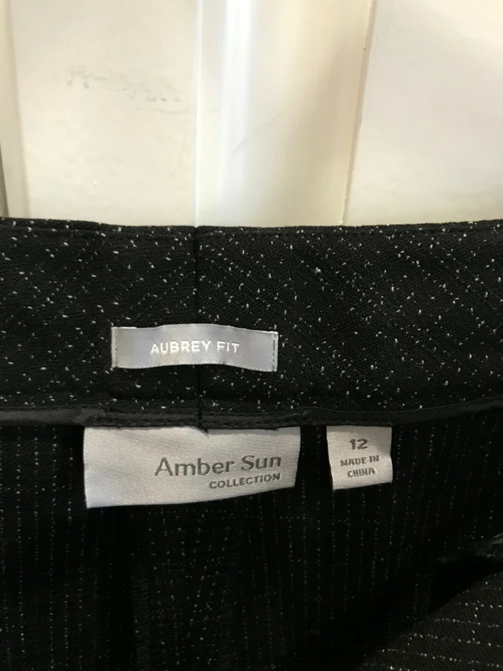 НОВЫЕ женские Amber солнце платье брюки размер 12 черный + изогнутый крой 32» талии 31» по внутреннему шву - Изображение 3 из 4