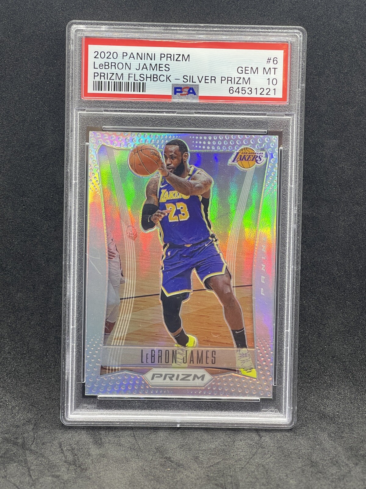 2020 Panini Prizm Flashback Silver #6 Lebron James PSA 10